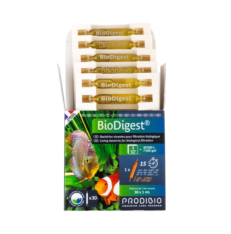 Prodibio Bio Digest, Nitrifying Bacteria, Fresh and Salt Water, 30/1 mL vials, 30 gal and up - Image 4